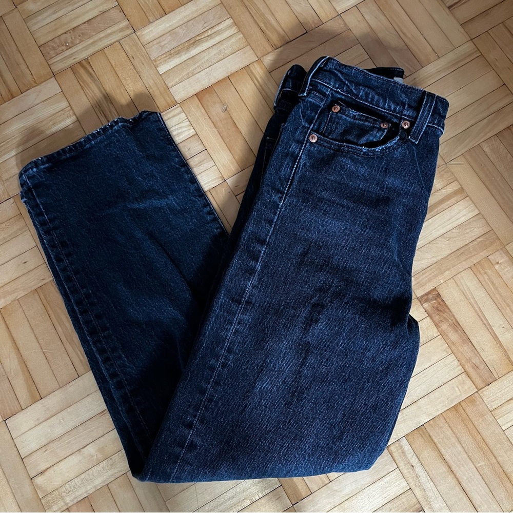 Levi's Ribcage Straight Black Jeans